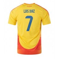Camisa de Futebol Colômbia Luis Diaz #7 Equipamento Principal Copa America 2024 Manga Curta
